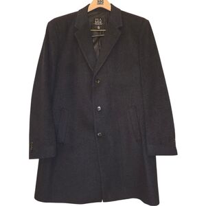 Jos A. Bank Men's Charcoal Black Topcoat Jacket 44 Regular